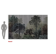 Fototapet med skogsmotiv och storleksangivelser