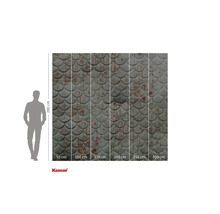 Fototapet med fjällmönster och storleksangivelser.