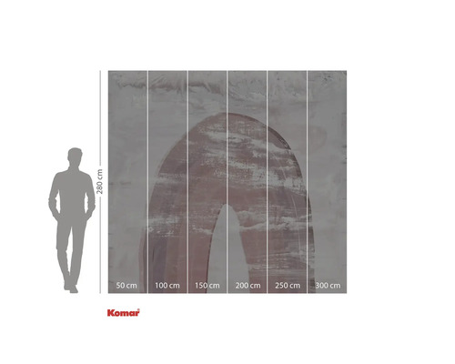 Komar fototapet med abstrakt bågmotiv, mått 300 x 280 cm