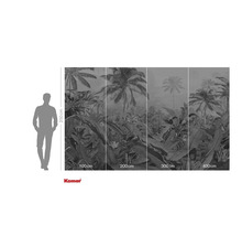 Fototapet med djungelmotiv och storleksangivelser