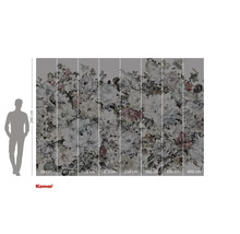 Fototapet med blomstermönster och storleksangivelser