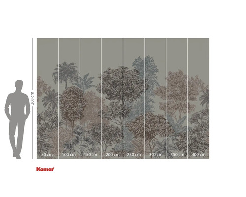 Komar fototapet med djungelmotiv, mått 400 cm bredd x 280 cm höjd