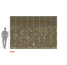 Komar fototapet med abstrakt mönster och måttangivelser