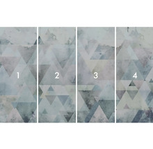 Fototapet i fyra delar med abstrakt triangelmönster