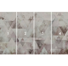 Fyrdelad fototapet med abstrakt triangulärt mönster