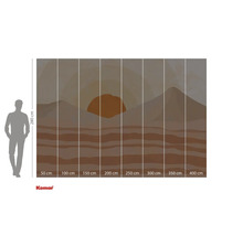 Komar fototapet med ökenlandskap och soluppgång, 280 x 400 cm