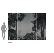 Fototapet med palmer och storleksangivelser