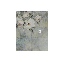 Tvådelad väggbild med rosmotiv