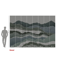 Fototapet med bergmotiv och storleksinformation