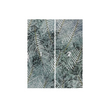 Tvådelat tapetmönster med växtmotiv