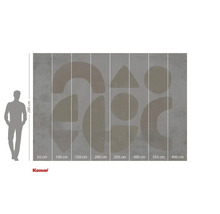 Fototapet med abstrakt, geometriskt mönster och storleksinformation