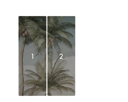 Fototapet i två delar med palmmotiv för väggdekoration