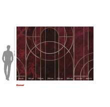 Komar fototapet med geometriskt mönster och storleksangivelser