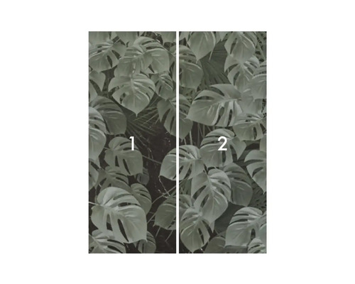 Tvådelat dörrtapetsset med växtmotiv