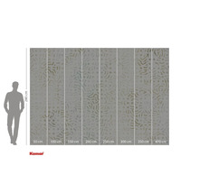 Fototapet med prick- och vågmönster samt storleksangivelser