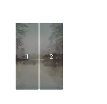 Fototapet med landskapsmotiv och sjö