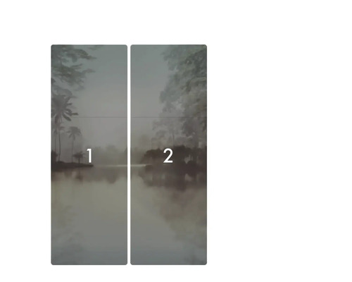 Fototapet med landskapsmotiv och sjö