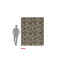 Komar fototapet med blommor och fåglar, 250 cm hög och 200 cm bred