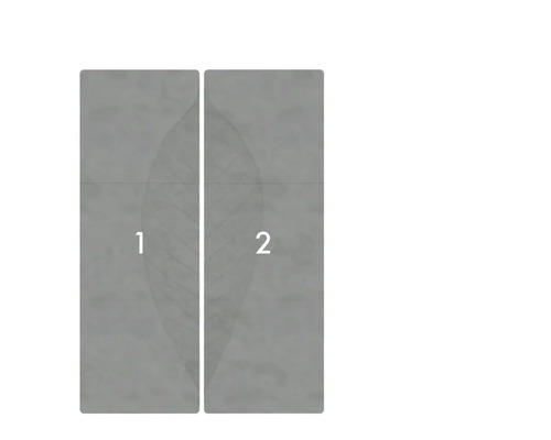 Tvådelad tapet med bladmönster