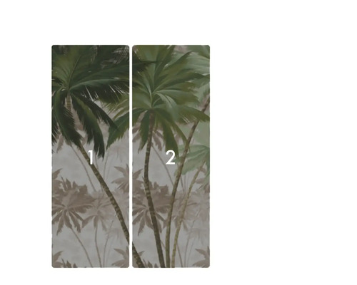 Tvådelad fototapet med palmmotiv