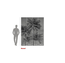 Fototapet med palmmotiv och måttangivelser