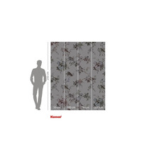 Komar fototapet med blom- och fågelmönster i gråtoner