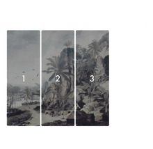 Tredelad fototapet med landskapsmotiv