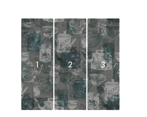 Tapet med tekannor och koppar design