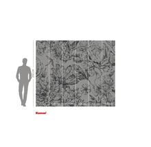 Fototapet med blommönster och storleksangivelser