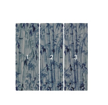 Tredelad fototapet med bambumönster