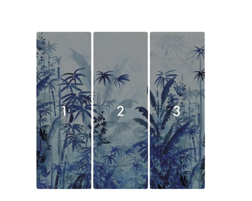 Tapet med växtmotiv, bestående av tre våder