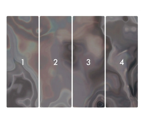 Fyrdelad panel med abstrakt mönster