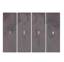 Fyrdelad väggmålning med parmotiv