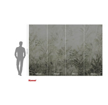 Fototapet med djungelmotiv och storleksangivelse