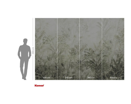 Fototapet med djungelmotiv och storleksangivelse