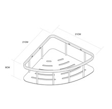 Hörnshylla med måtten 21 x 21 x 8 cm
