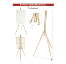 Fältstaffli i trä, maximal höjd 180 cm