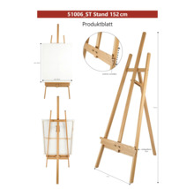 Trästaffli, 152 cm högt, steglöst justerbart