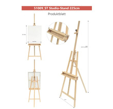Ateljéstaffli i trä med justerbar höjd.