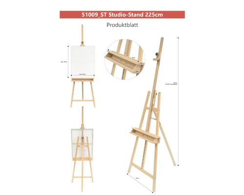 Ateljéstaffli i trä med justerbar höjd.