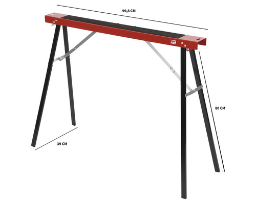 Arbetsbänk med måtten 99,8 cm bred och 80 cm hög