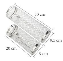 Två rökspånsrör i rostfritt stål med måtten 30 cm och 20 cm