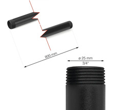 Bild på ett markspett med måtten 800 mm längd och 25 mm diameter
