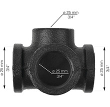 T-koppling av gjutjärn, diameter 25 mm