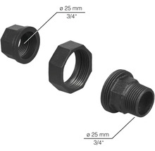Skruvbeslag av segjärn med en diameter på 25 mm och en tumgänga på 3/4