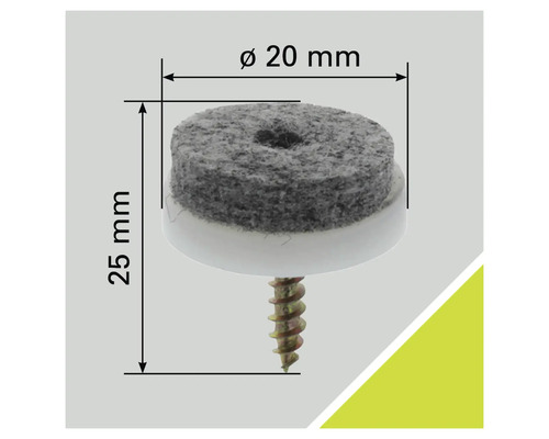 Filttass med skruv, diameter 20 millimeter, total längd 25 millimeter