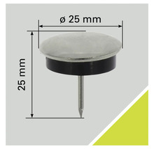 Stolsglidare med spik, diameter 25 millimeter