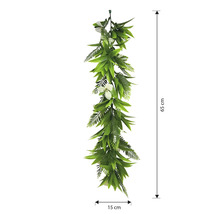 Dekorativ konstgjord blomstergirlang, 65 cm lång och 15 cm bred