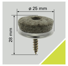 Filttass med skruv, diameter 25 millimeter, höjd 28 millimeter