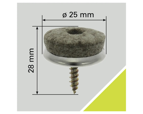 Filttass med skruv, diameter 25 millimeter, höjd 28 millimeter